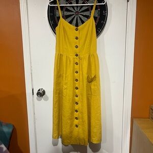 Yellow Button-Down Sundress